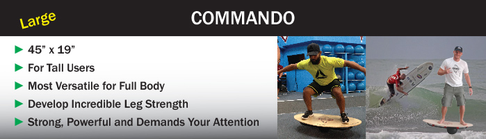 Commando balance board for tall users